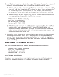 Form UCC-35 Application for Third Party Agency Ucc Certification - Pennsylvania, Page 3