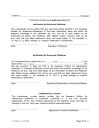 Form OC-1 &quot;Petition for Adjudication /Statement of Proposed Distribution Pursuant to Pa. O.c. Rule 2.4&quot; - Pennsylvania, Page 11