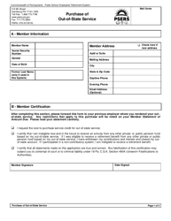 Form PSRS-278 Application for Credit of Out-of-State Service - Pennsylvania, Page 3