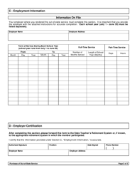 Form PSRS-278 Application for Credit of Out-of-State Service - Pennsylvania, Page 4