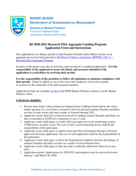Research Pilot Aggregate Program Application Form - Rhode Island