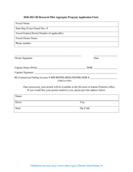 Research Pilot Aggregate Program Application Form - Rhode Island, Page 2