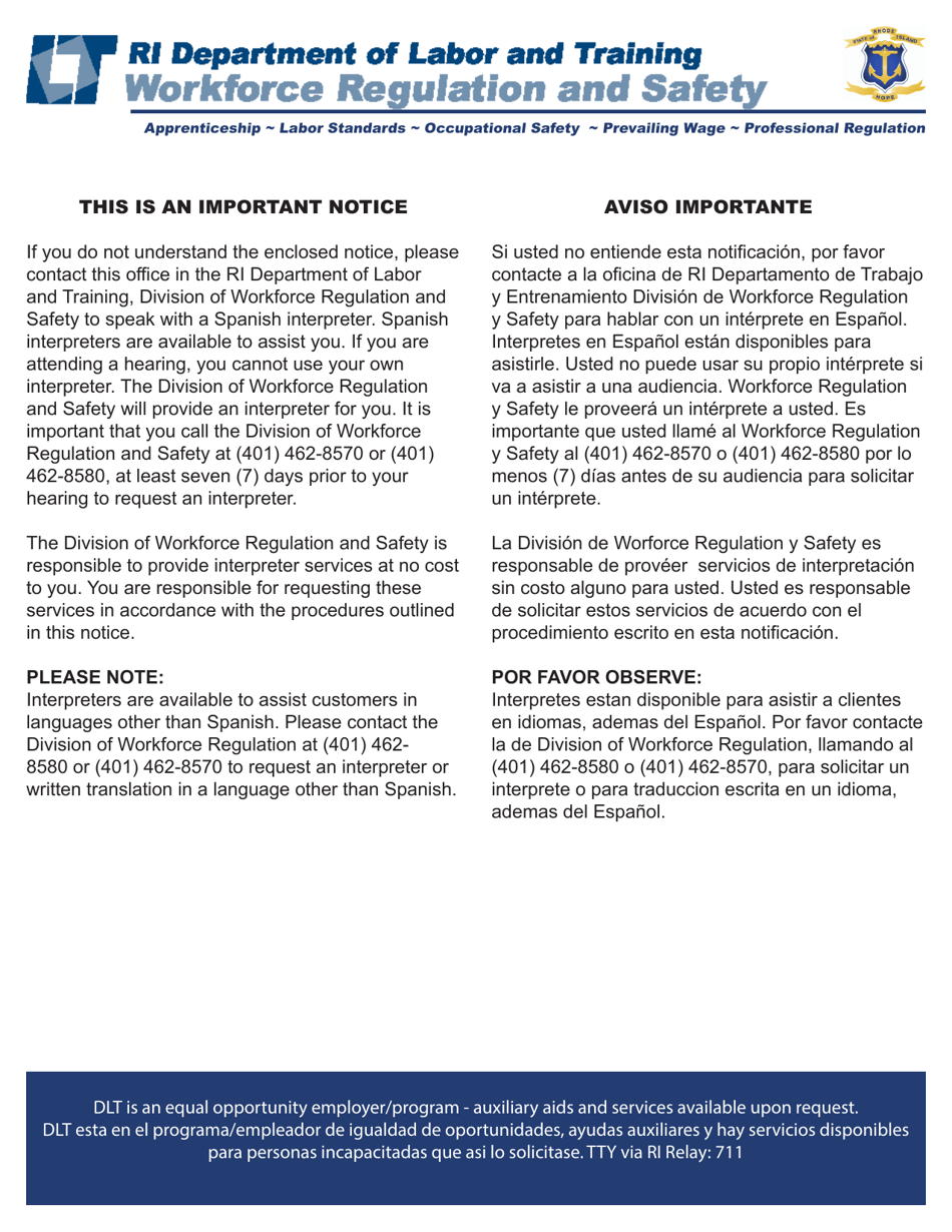 Plumbing and Irrigating Application Form - Rhode Island (English / Spanish), Page 5