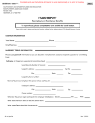 SD Form 2428 Fraud Report - South Dakota