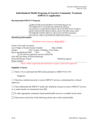 Document preview: Form BH-08 Mental Health - Impact Application - South Dakota