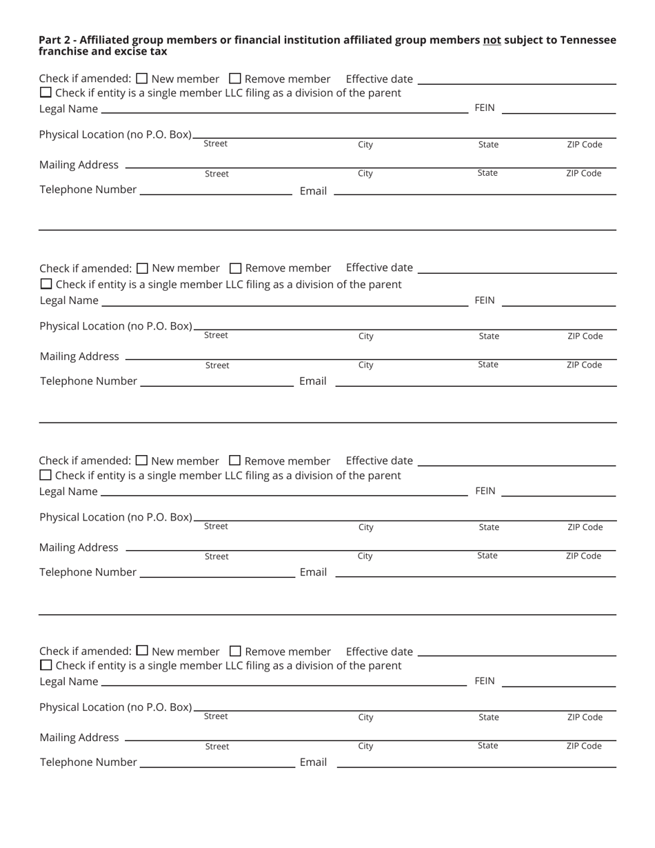 Form RV-F1308301 Consolidated Net Worth Election Registration Application - Tennessee, Page 3