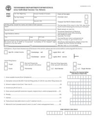 Form INC250 (RV-R0003501) Individual Income Tax Return - Tennessee