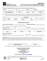 Form CS-0976 Application - Dcs Tuition Assistance Program Msw-Mssw Program - Tennessee, Page 2