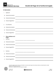 Formulario CS-0961 Estudio Del Hogar De La Familia De Acogida - Tennessee (Spanish), Page 5