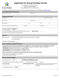 Form MCD-301 Application for Annual Envelope Permits - Texas, Page 2