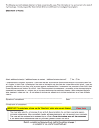 Form TC-451 Original Complaint Report - Utah, Page 2