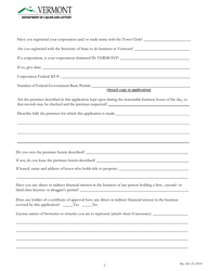 Application for Wholesale Dealer&#039;s License - Vermont, Page 2