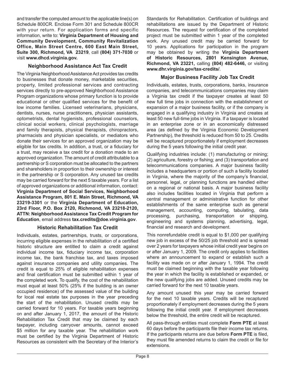 Instructions for Form 800 Insurance Premiums License Tax Return - Virginia, Page 12