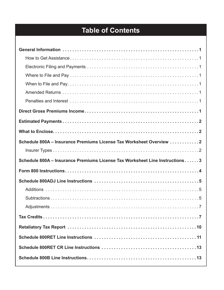 Instructions for Form 800 Insurance Premiums License Tax Return - Virginia, Page 3