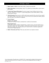 Form REV80 0007 Certificate of Holder - Washington, Page 2