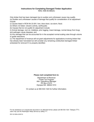 Form REV62 0082E Damaged Timber Adjustment Application - Washington, Page 2