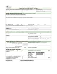 DSHS Form 06-125B Residential Allowance Request / Damages - Washington