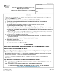 Document preview: DSHS Form 10-629 Pet Record Review - Washington