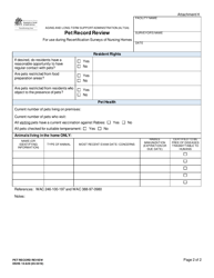 DSHS Form 10-629 Pet Record Review - Washington, Page 2