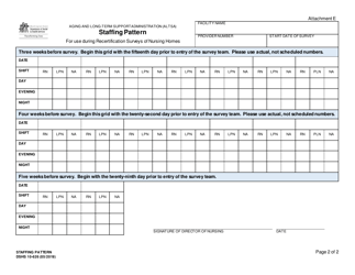 DSHS Form 10-626 Staffing Pattern - Washington, Page 2