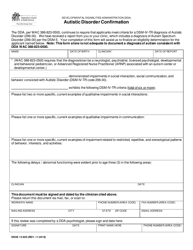 DSHS Form 13-905 Autistic Disorder Confirmation - Washington, Page 2