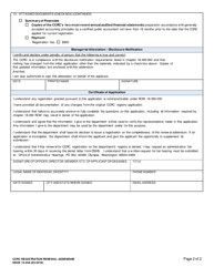 DSHS Form 15-556 Continuing Care Retirement Community (Ccrc) Registration Renewal Addendum - Washington, Page 2