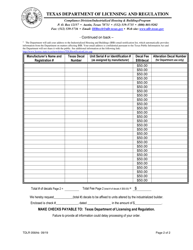 Form IHB056 Request and Payment for Alteration Decals - Texas, Page 2