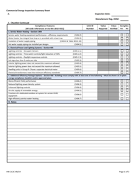 Form IHB212C Commercial Energy Inspection Summary Sheet - Texas, Page 2