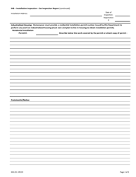 Form IHB231 Installation Inspection - Set Inspection Report - Texas, Page 2