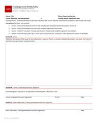 Document preview: Form ETR-34 Delinquent Training Roster - Request for Approval - Texas