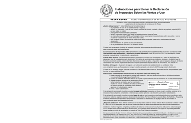 Document preview: Instrucciones para Formulario 01-114 Llenar La Declaracion De Impuestos Sobre Las Ventas Y Uso - Texas (Spanish)