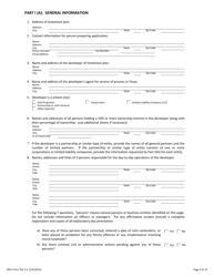 TREC Form TSR1-6 Application to Register a Timeshare Plan - Texas, Page 3