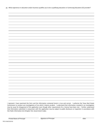 Form PAF-0 Principal Application Form - Texas, Page 2