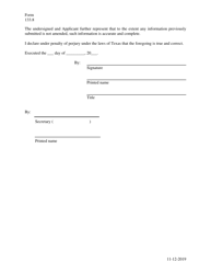 Form 133.8 Consent to Service - Texas, Page 2
