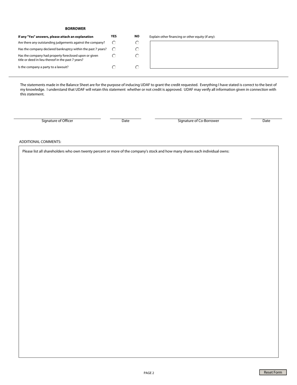 Utah Balance Sheet for Irrigation Companies - Fill Out, Sign Online and ...