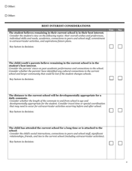 Form FS-72B Educational Best Interest Determination (Bid) Form - Vermont, Page 2