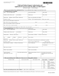 Form 137 Child and Medical Support Authorization and Application for Services From the Office of Child Support - Vermont