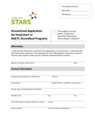 Streamlined Application for Head Start or Naeyc Accredited Programs - Vermont, Page 3
