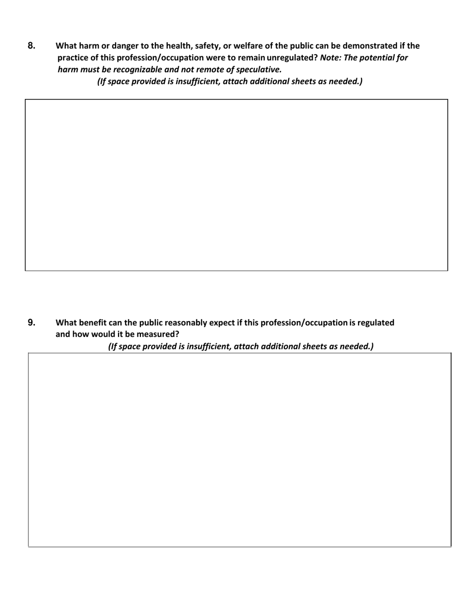 Application Fo Preliminary Sunrise Review Assessment - Vermont, Page 3