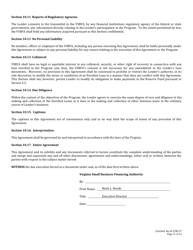 Ssbci CAP Lender&#039;s Participation Agreement - Virginia, Page 11