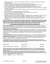 Form DOC14-066ES Substance Use Disorder Program Disclosure and Signature Authentication - Washington (English/Spanish), Page 3