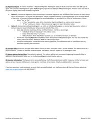 Certificate of Formation Professional Limited Liability Company - Washington, Page 2