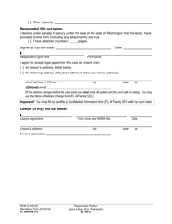 Form FL Divorce212 Response to Petition About a Registered Domestic Partnership - Washington, Page 5