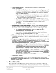 Form FL Parentage341 Petition for De Facto Parentage - Washington, Page 4