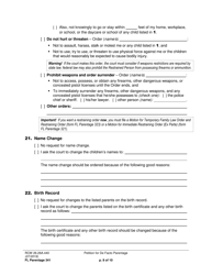 Form FL Parentage341 Petition for De Facto Parentage - Washington, Page 8