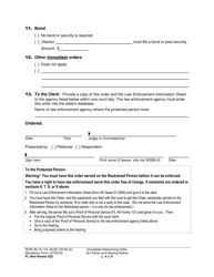 Form FL Non-Parent422 Immediate Restraining Order (Ex Parte) and Hearing Notice (Non-parent Custody) - Washington, Page 4