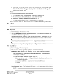 Form FL Non-Parent405 Residential Schedule (Non-parent Custody) - Washington, Page 13