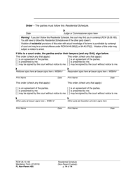 Form FL Non-Parent405 Residential Schedule (Non-parent Custody) - Washington, Page 14