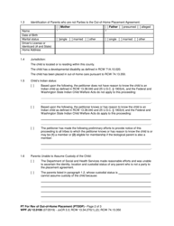 Form WPF JU12.0100 Petition for Review of out-Of-Home Placement (Ptddp) - Washington, Page 2