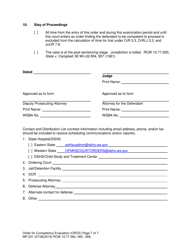 Form MP201 Order for Competency Evaluation (Rcw 10.77.060) - Washington, Page 7